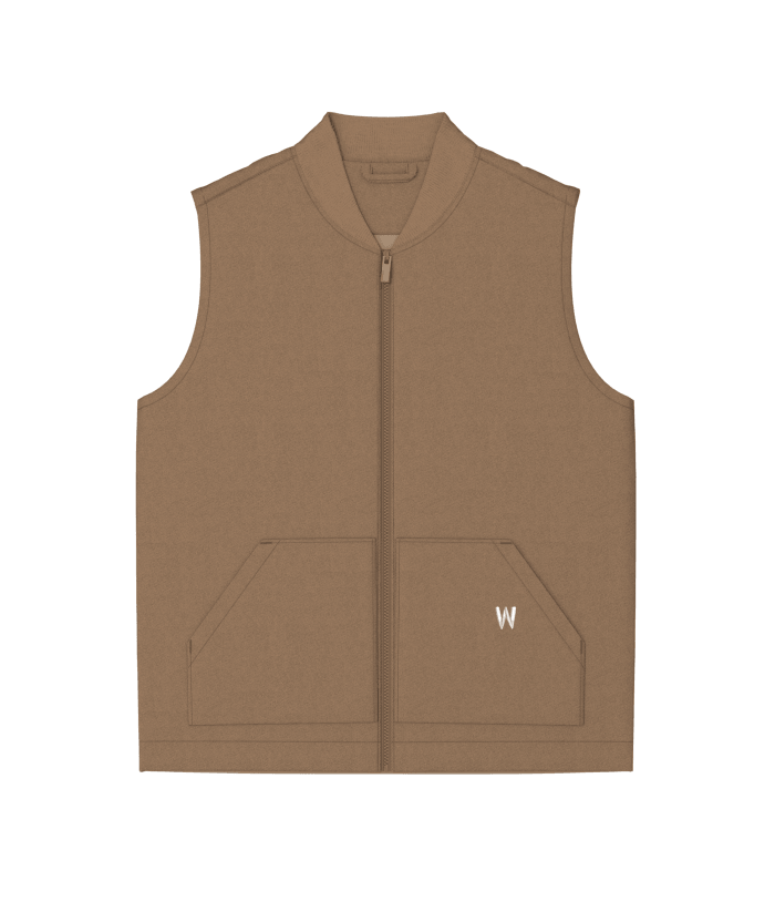bodywarmer smanicato William Giampieri collezione W ricamo tasca