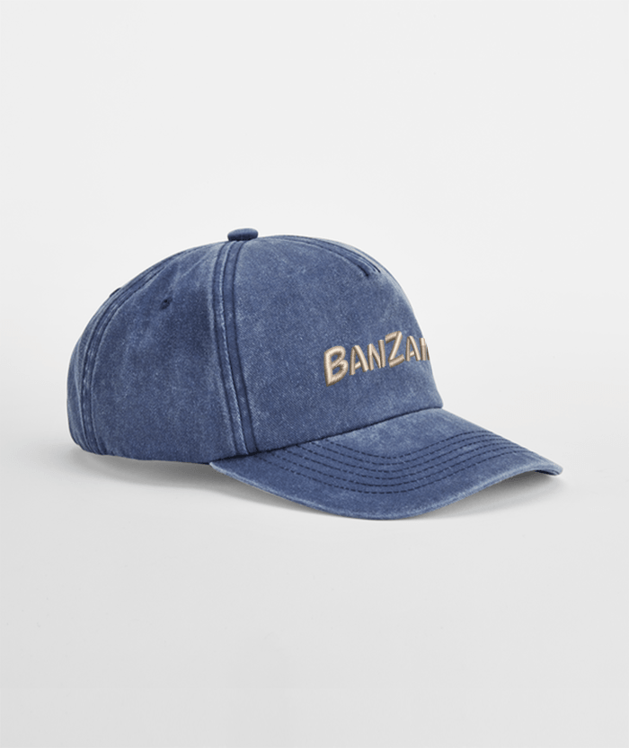 Cappello con visiera BanZaiiii Vintage Denim Ricamato