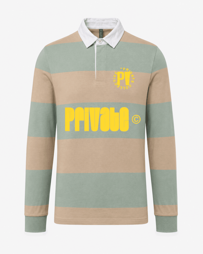 Polo rugby sage PRIVATE COLLECTIVE fronte