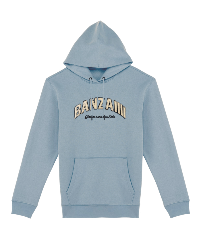 Felpa Mineral Blue BanZaiiii ricamo - merchandising ufficiale BanZaiiii