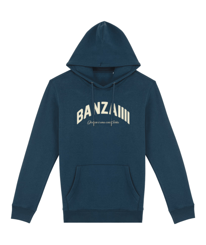 Felpa Ink Blue BanZaiiii ricamo - merchandising ufficiale BanZaiiii
