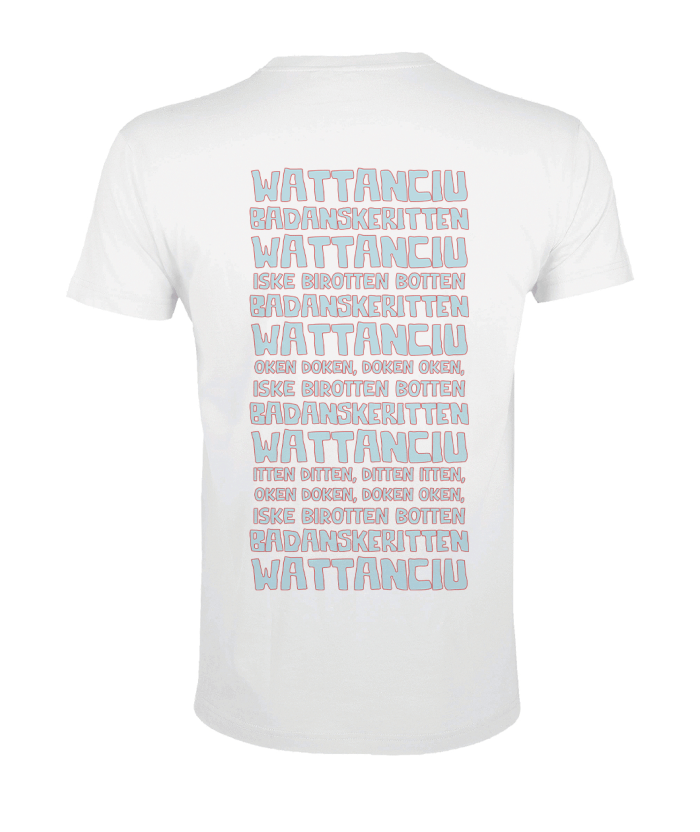 T-shirt Bianca Retro Badanskeritten stampa - merchandising ufficiale BanZaiiii