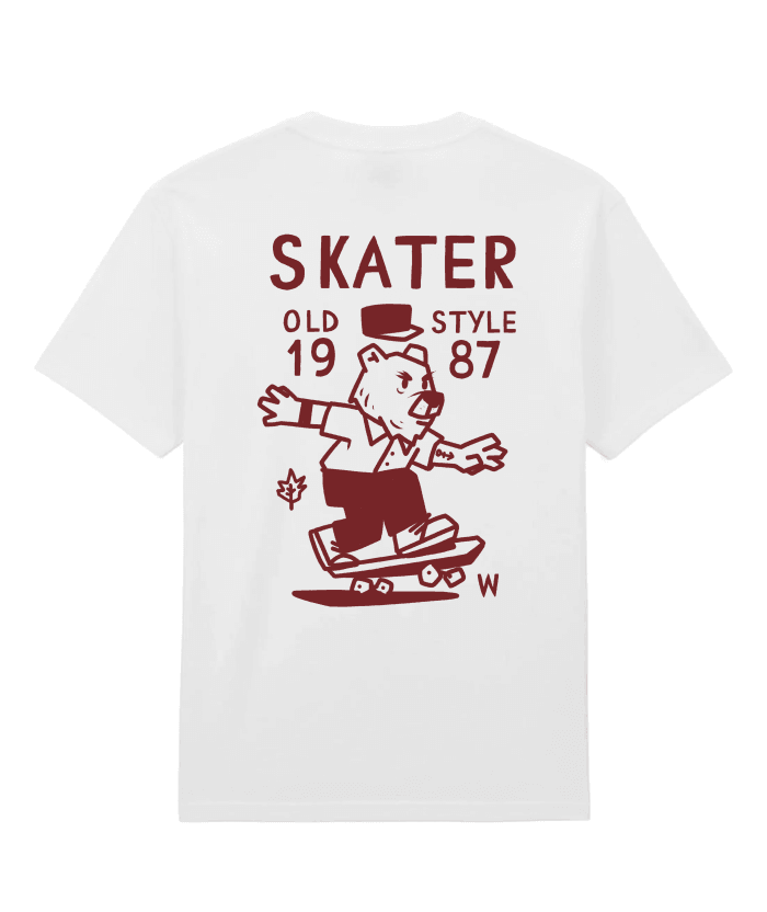 t-shirt Skater Bear William Giampieri orso skate grafica