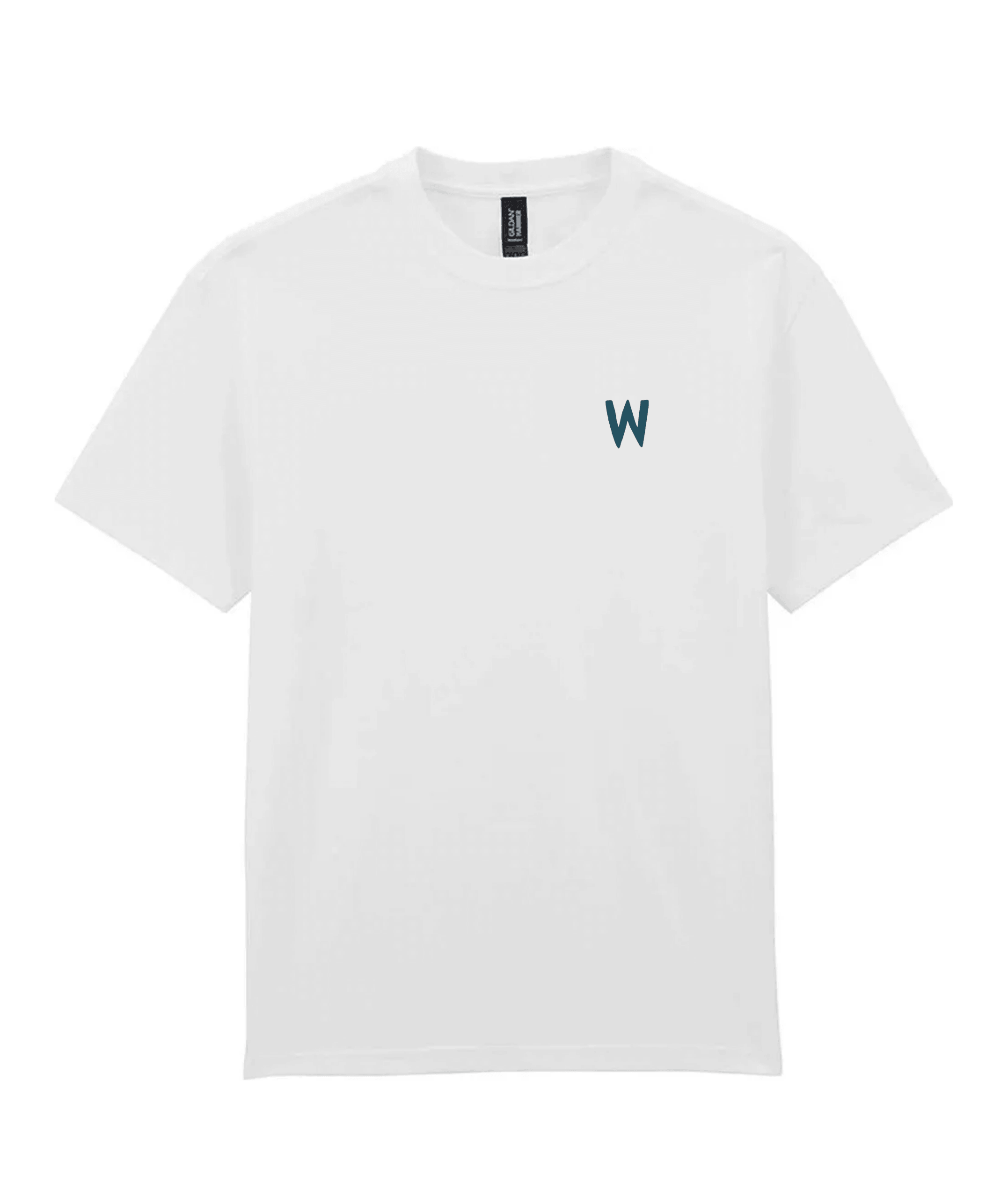 t-shirt bianca William Giampieri collezione W logo minimal
