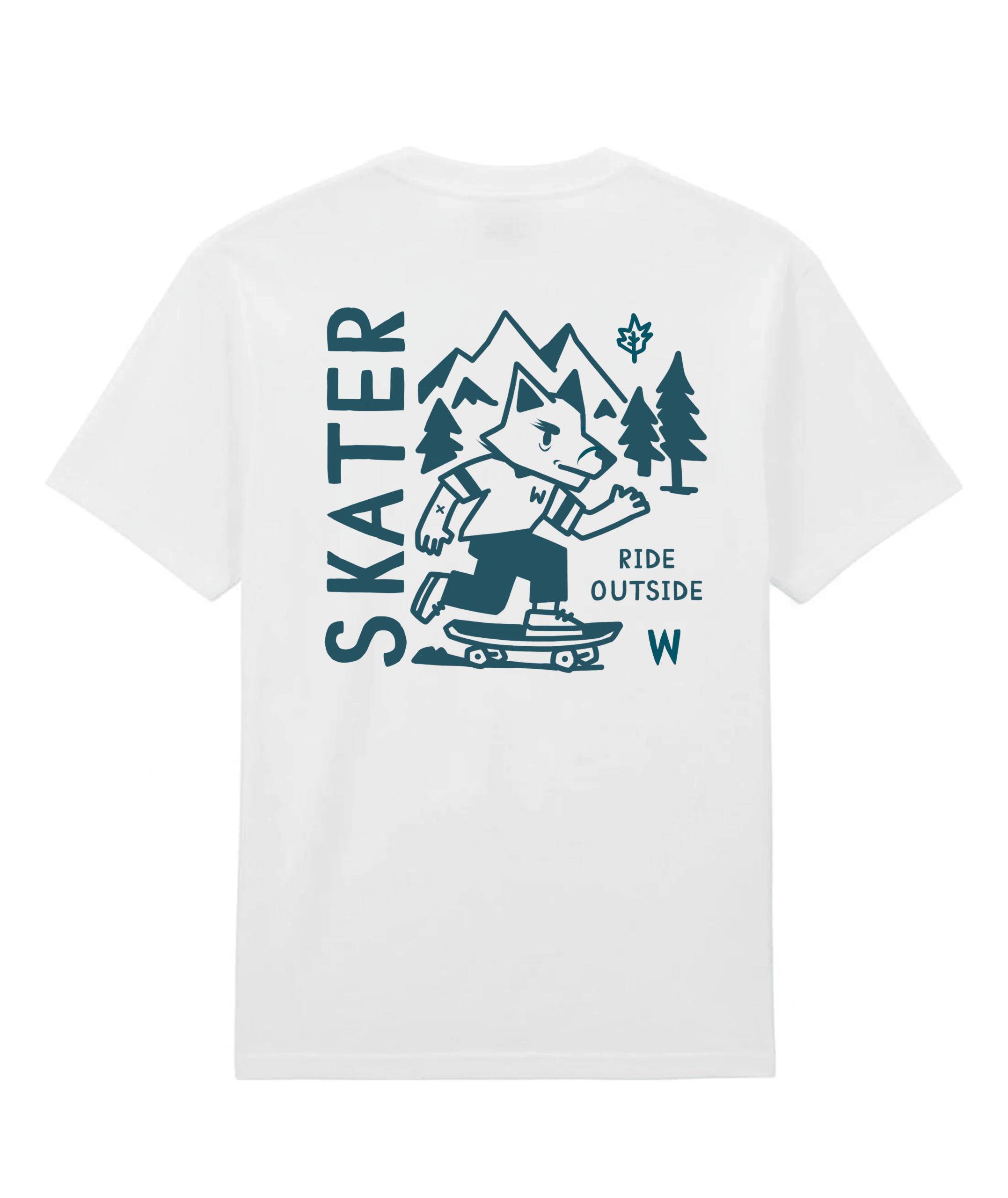 t-shirt Skater Fox William Giampieri grafica volpe skateboard natura
